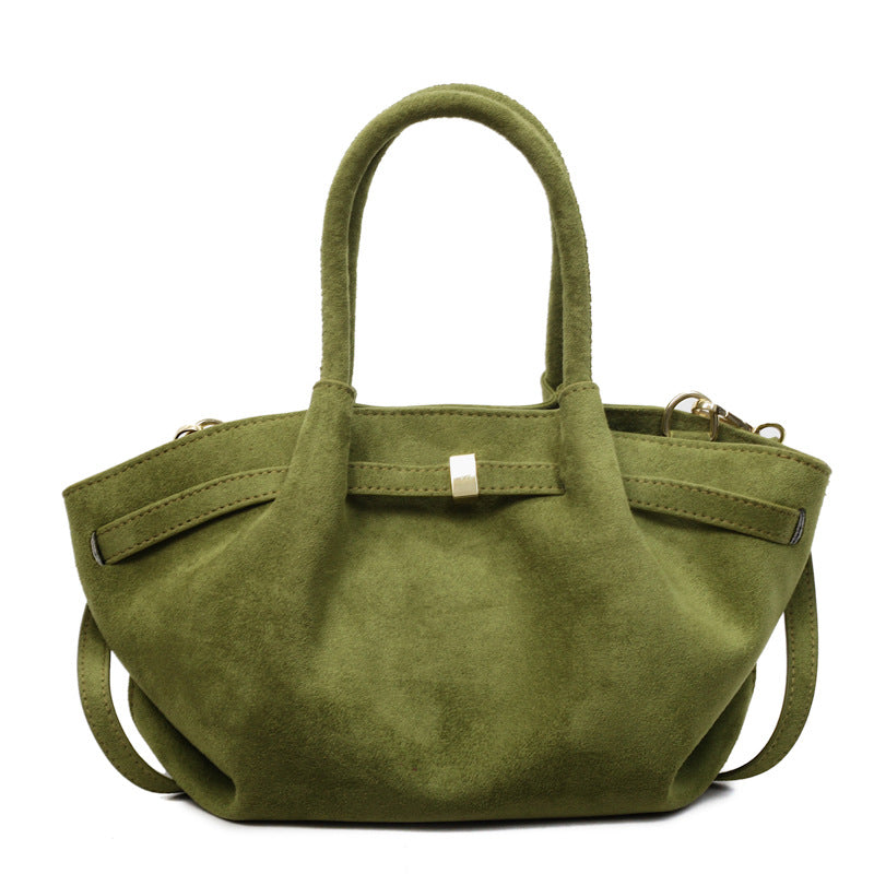 Wholesale Retro PU leather large capacity frosted handheld tote bag shoulder crossbody bag